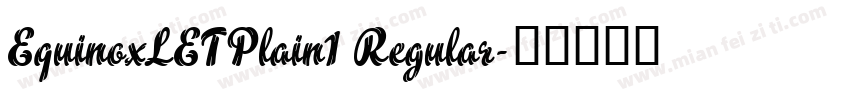 EquinoxLETPlain1 Regular字体转换